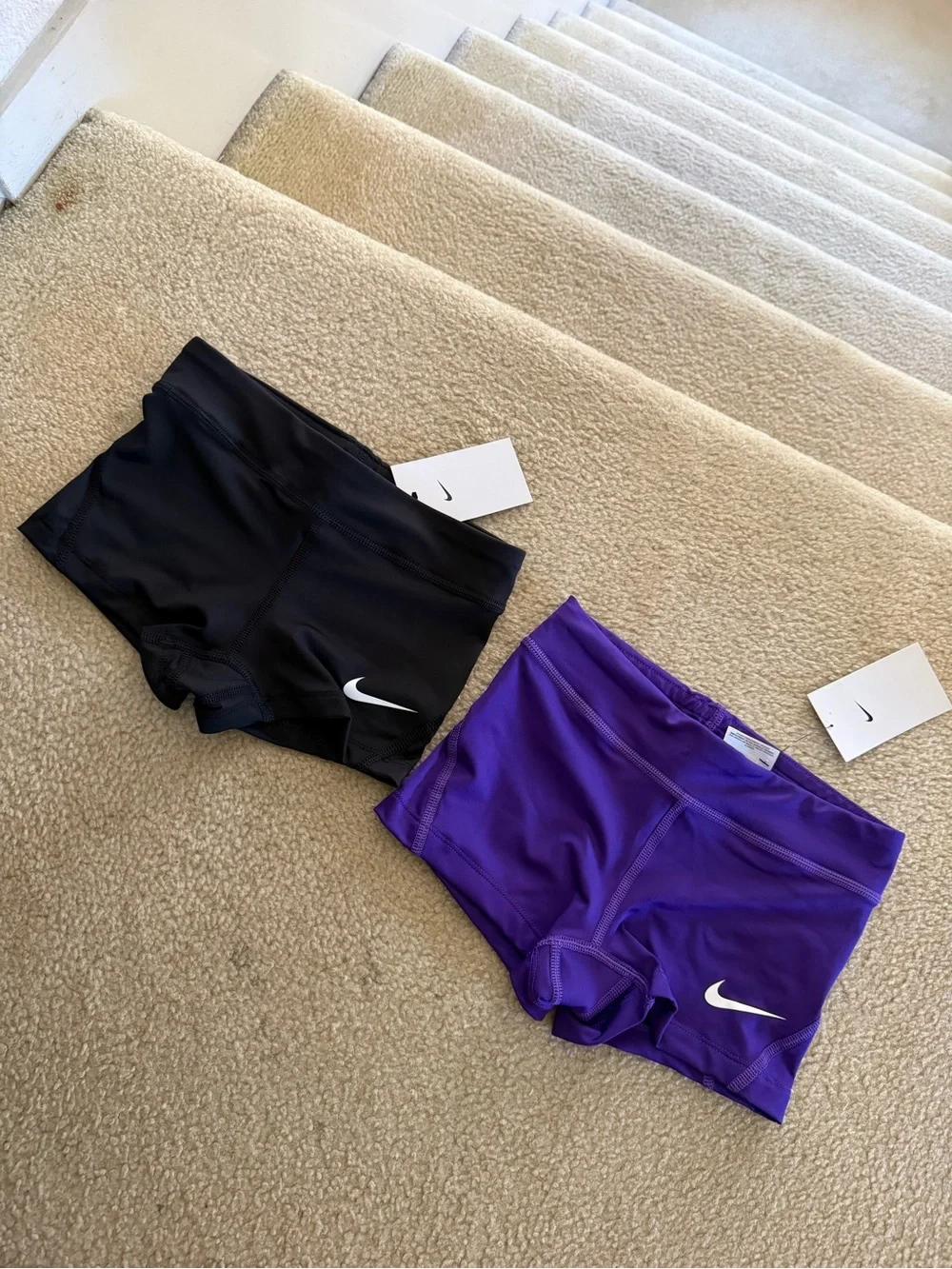 NWT Nike Girls Dri-Fit Bike Gymnastics Athletic Shorts - Black & Purple